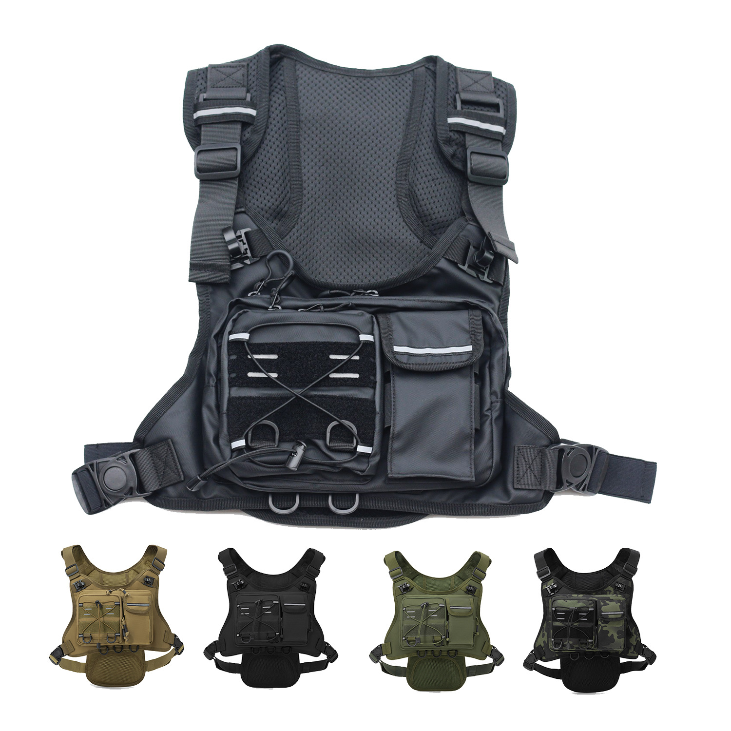 Running Gear Bag For Men - Taktik Yelek Göğüs Çantası Hafif Ayarlanabilir