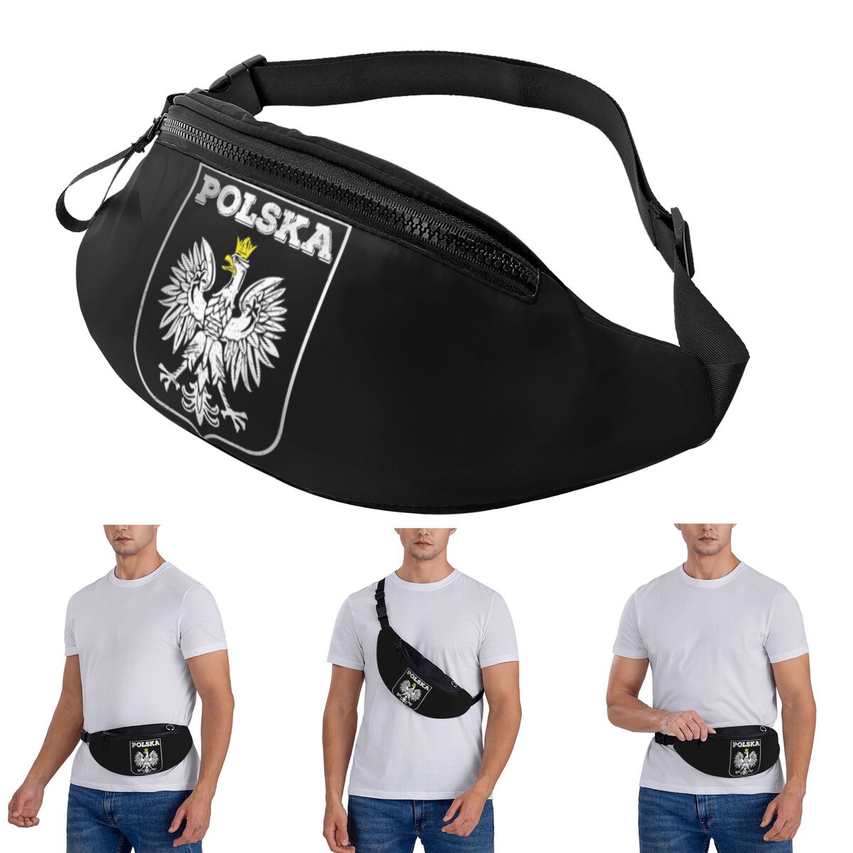 Running Gear Bag For Men - Çapraz Askılı Bel Çantası Polska Logosu