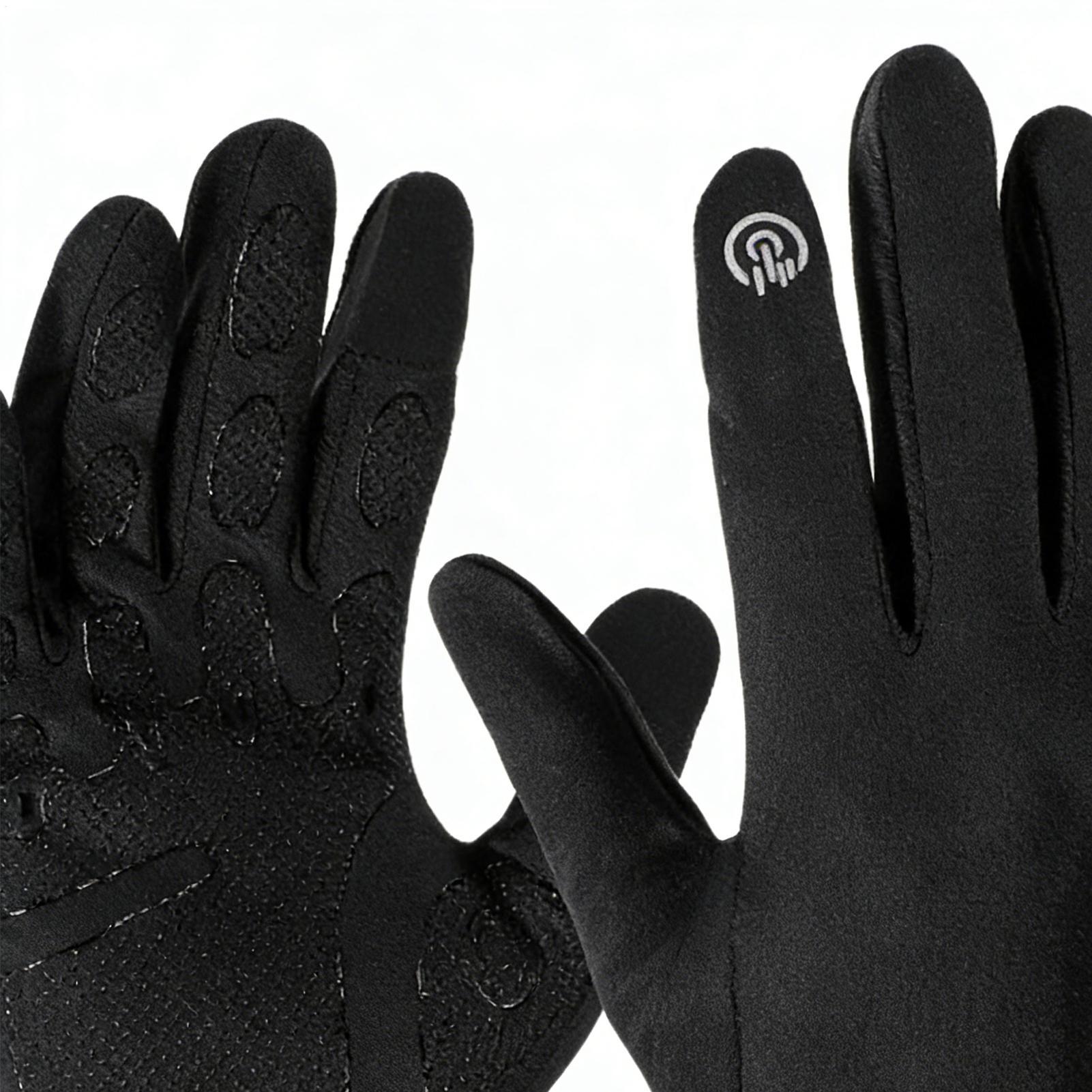 Running Gear In Snow - Sıcak bisiklet eldivenleri tam parmak soğuk