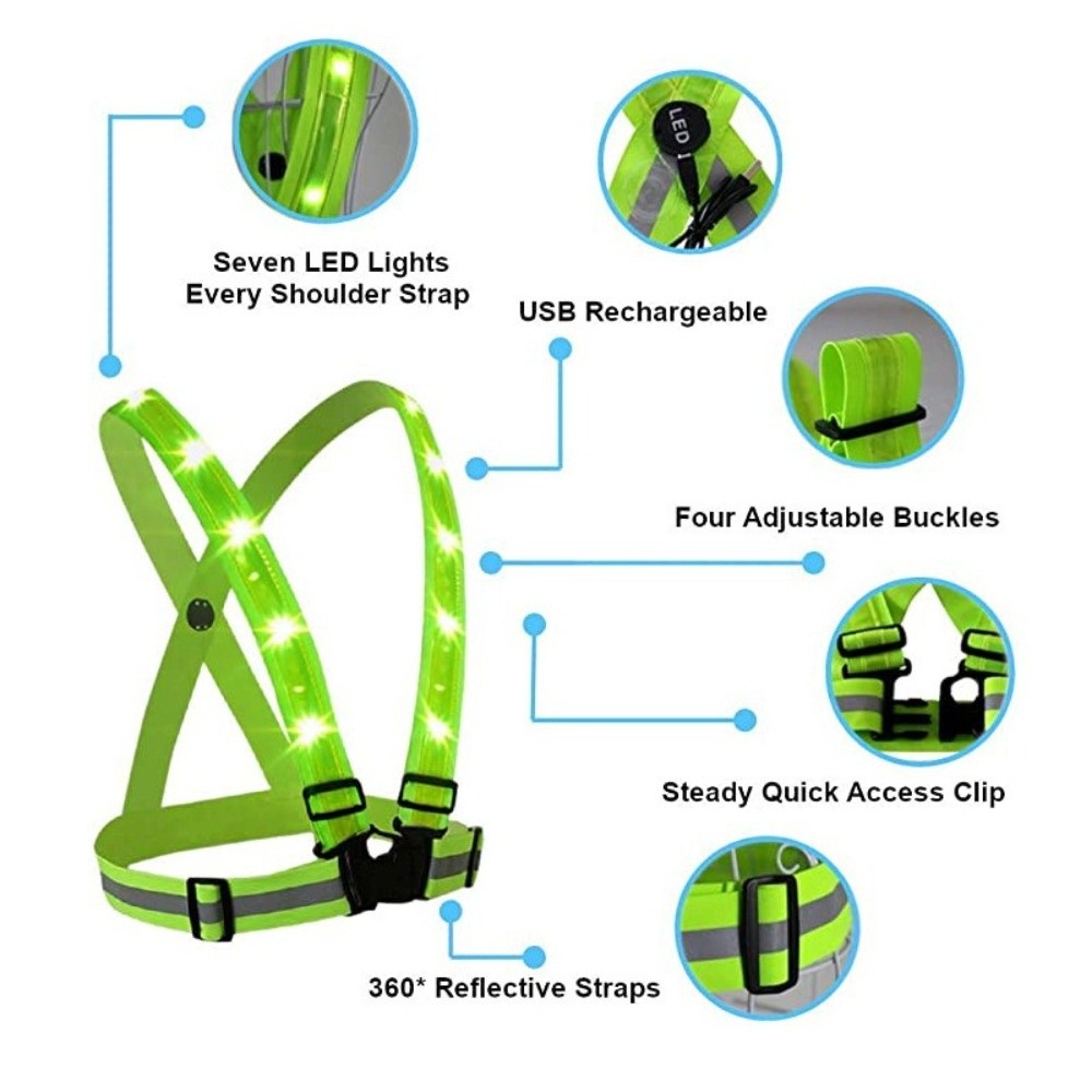 Yeni Polyester LED Güvenlik Ye - Running Gear Reflective incelemesi ve fiyatı